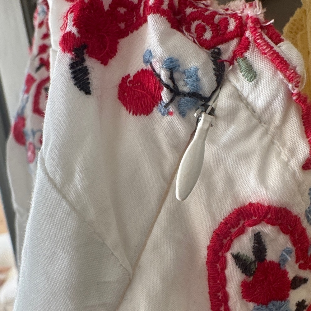 Free People | Rare Cottage Core Valenciana Halter Embroidery Hearts Dress New XS - Picture 12 of 14